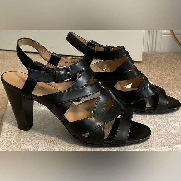 Mootsies Tootsies Shoes - Mootsies Tootsies Black Strappy Heels